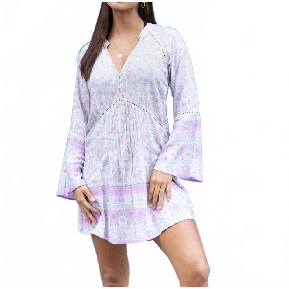 NEW THE FOX AND THE MERMAID rayon voile tamasa dress in purple